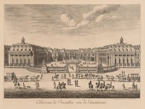 Veduta del Castello di Versailles, vista dal cortile anteriore