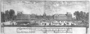 Vista del Palais des Tuileries dai giardini da Israël Silvestre the Younger
