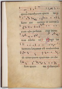 Foglio 1 da un frammento antifonale (verso)