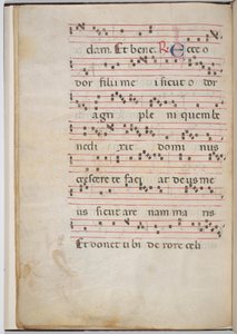 Foglio 8 da un Frammento di Antifonario (verso) da Italian 13th Century