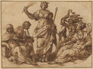 Virtù che trionfa sui vizi da Italian 16th Century