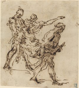 Figure che trasportano un corpo da Italian 17th Century