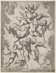 Un gruppo di angeli in gloria