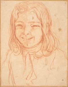 Un Ragazzo Sorridente con Capelli Fluttuanti da Italian 17th or 18th Century