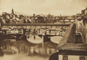 Firenze: Veduta dei Lungarno coi Ponti, Vecchio, S Trinita, Carraia e di Ferro alle Cascine da Italian Photographer