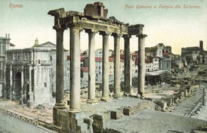 Roma, Italia, Foro Romano, Tempio di Saturno da Italian Photographer