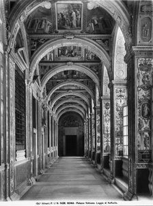 La Loggia di Raffaello, Palazzo Vaticano, Città del Vaticano (foto in bianco e nero)