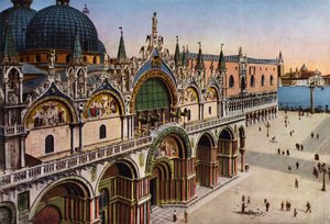 Venezia / Venice: Facciata della Basilica vista dalla Torre dell