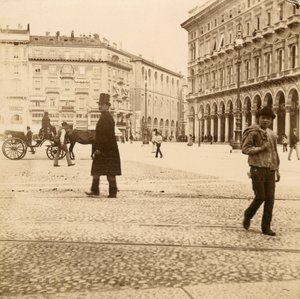 Veduta della Piazza del Duomo, Milano, 1873 da Italian Photographer