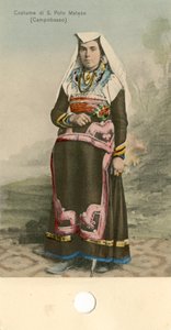 Donna in costume tradizionale, San Polo Matese, Molise, Italia, ca 1910