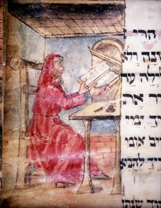 Un medico ebreo alla sua scrivania da Italian School