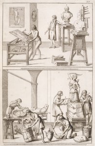 Uno studio di scultore, c.1800 da Italian School