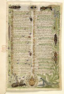 Foglie da un trattato in prosa sui Sette Vizi e un verso sugli eventi della storia della Sicilia al tempo di Federico II, di Cocharelli, c.1330-40 da Italian School