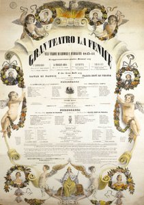 Manifesto del Teatro La Fenice di Venezia per la stagione 1843 - 1844