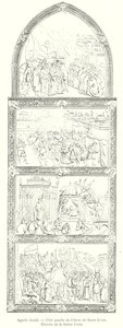 Agnolo Gaddi, Lato sinistro del Coro di Santa Croce, Storia della Santa Croce (incisione) da Italian School