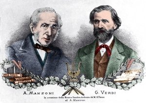 Alessandro Manzoni e Giuseppe Verdi in occasione della Messa da Requiem