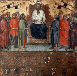 Allegoria del governo della città di Siena circondata da cittadini simbolicamente legati ad essa da una corda