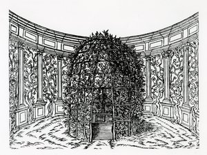 Un Pergolato, da Hypnerotomachia Poliphili, attribuito a Francesco Colonna (c.1432-1527), pubblicato 1499 da Italian School