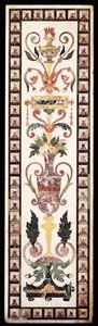 Un pannello di marmo bianco intarsiato di pietre dure italiane, inizio XVIII secolo da Italian School