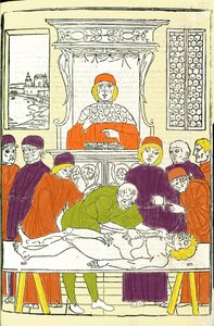 Dissezione anatomica. Incisione da un trattato di medicina di Gerolamo Cardano, Firenze da Italian School