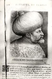 Ariadeno Barbarossa (c.1465-1546) (incisione) da Italian School