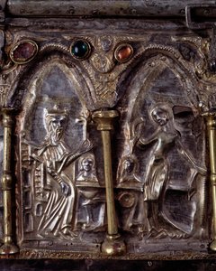 Arca di Barbarossa, con scene della vita di San Giovanni Battista (legno, foglia d