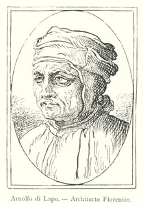 Arnolfo di Cambio, Architetto Fiorentino (incisione) da Italian School