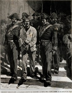 Arresto di Giovanni Passannante (1849-1910) che compì l