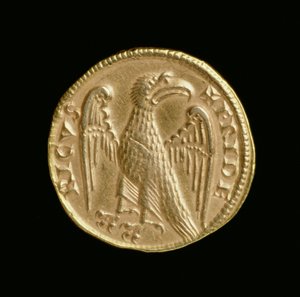 Augustale di Federico II (1198-1250), Regno di Sicilia e Italia Meridionale, Zecca di Messina, 1231-50 (rovescio) da Italian School