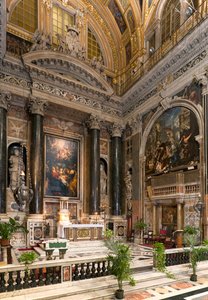 Arte barocca: veduta interna della Chiesa del Gesù a Roma da Italian School