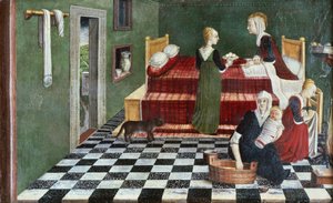Nascita della Vergine (comparto di una predella), Veneto, c.1480