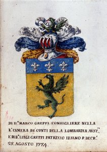Stemma della famiglia Greppi di Milano, elmo d