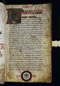 CESARE Gaio Giulio: Una pagina di "Commentarii de Bello Gallico" da Italian School