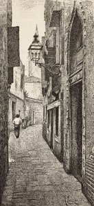 Casa di Carlo Goldoni a Venezia, Italia (incisione) da Italian School