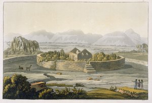 Fortezza Circolare di Cannar, Perù, da Le Costume Ancien et Moderne, Volume II, tavola 1, di Jules Ferrario, pubblicato c.1820-30 da Italian School
