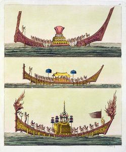 Navi cinesi Cochin, illustrazione da Le Costume Ancien et Moderne di Giulio Ferrario, pubblicato c.1820s-30s da Italian School