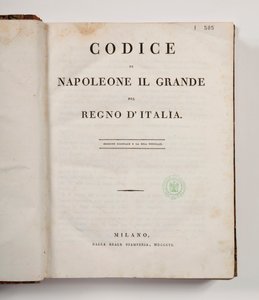 Codice di Napoleone il Grande per il Regno d