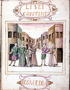 Commedia di Li sei contenti dal volume manoscritto di "Scenari dei più scelti istrioni" (1621 - 1643). Roma, Accademia dei Lincei da Italian School