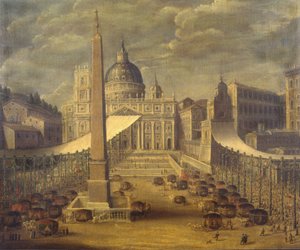 Processione del Corpus Domini in Piazza San Pietro da Italian School