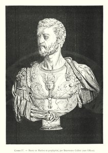 Cosimo I, Busto in Marmo e porfido, di Benvenuto Cellini, agli Uffizi