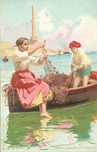Costume Ligure (chromolitho) da Italian School