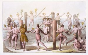 Danza degli abitanti nativi della Virginia, c.1820