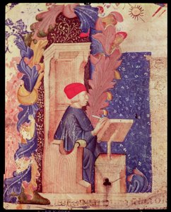Dante che scrive la Divina Commedia da Italian School
