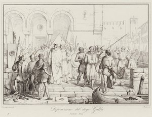 Deposizione del Doge Galla, 750 da Italian School
