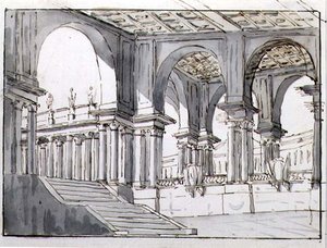 Progetto per un set teatrale neoclassico