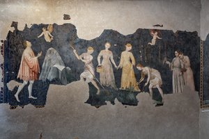 (dettaglio degli affreschi, Camera Pinta) da Italian School