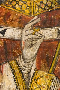 Particolare del trittico raffigurante San Cataldo, Cripta della Cattedrale da Italian School