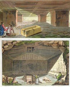 Scoperta di tombe etrusche, c.1820 da Italian School