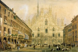 Piazza del Duomo e Cattedrale a Milano. 1811 da Italian School