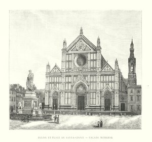 Eglise et Place de Santa-Croce, Facade Moderne